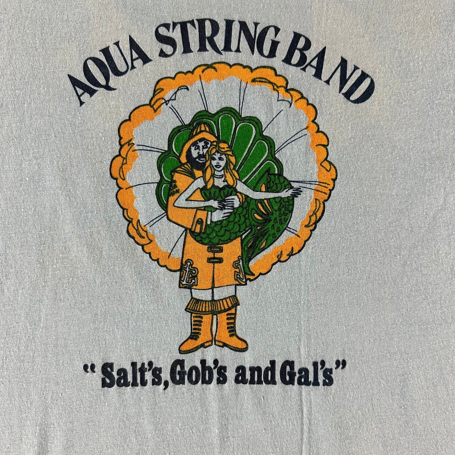 Vintage 1985 Aqua String Band T-shirt size Large