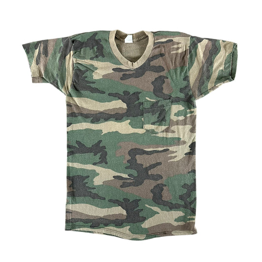 Vintage 1980s Camo Pocket T-shirt size Medium