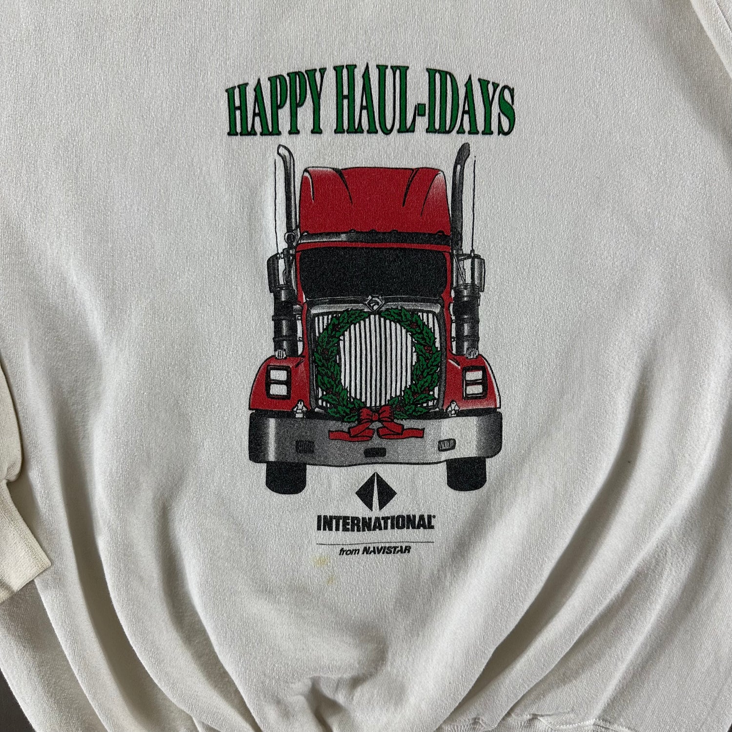 Vintage 1990s Trucker Christmas Sweatshirt size XL