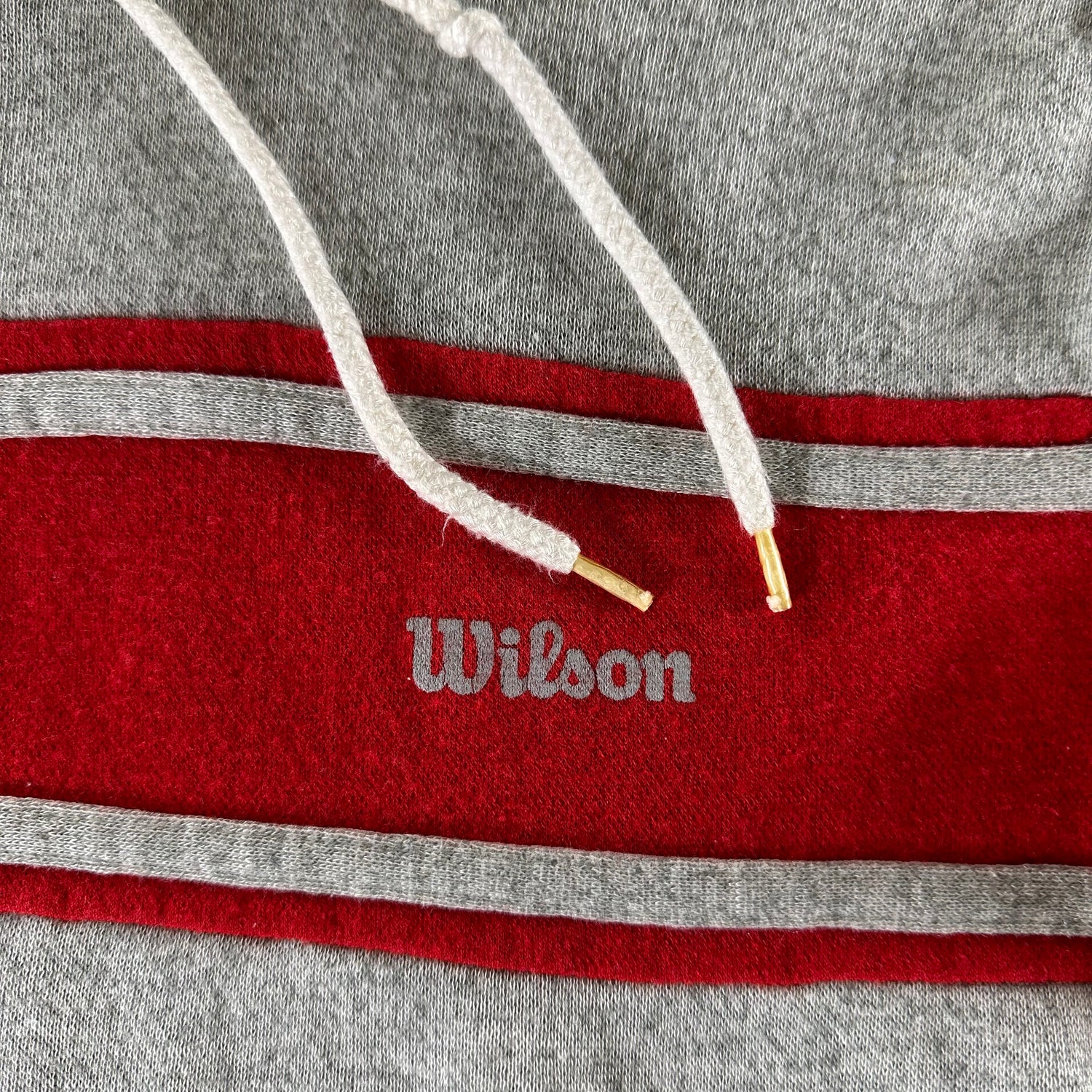 Vintage 1980s Wilson Hoodie Sweatshirt size Large