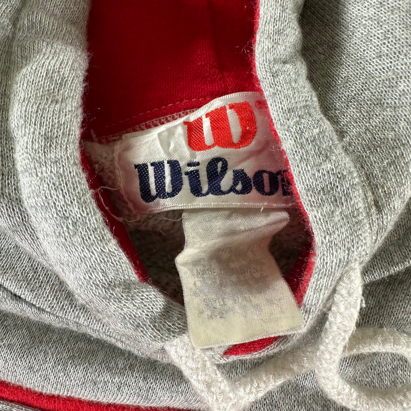 Vintage 1980s Wilson Hoodie Sweatshirt size Large