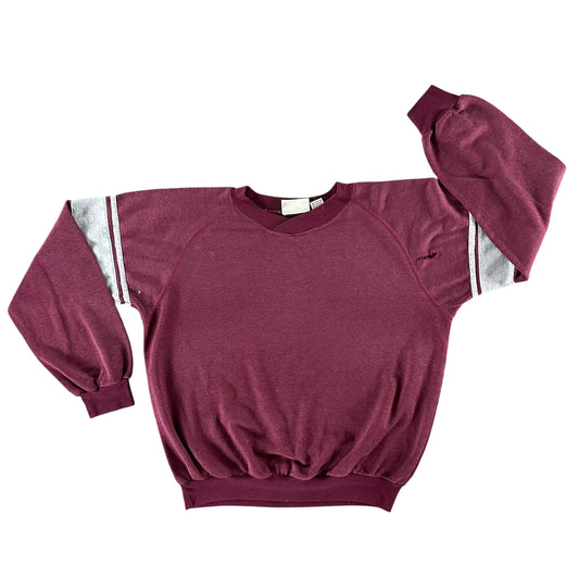 Vintage 1980s Distressed Oxblood Sweatshirt size Large