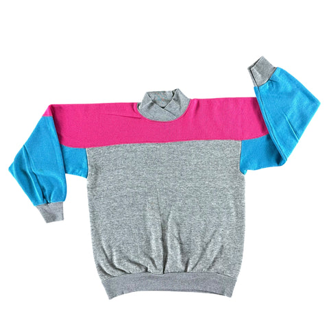 Vintage 1980s Color Block Sweatshirt size Large