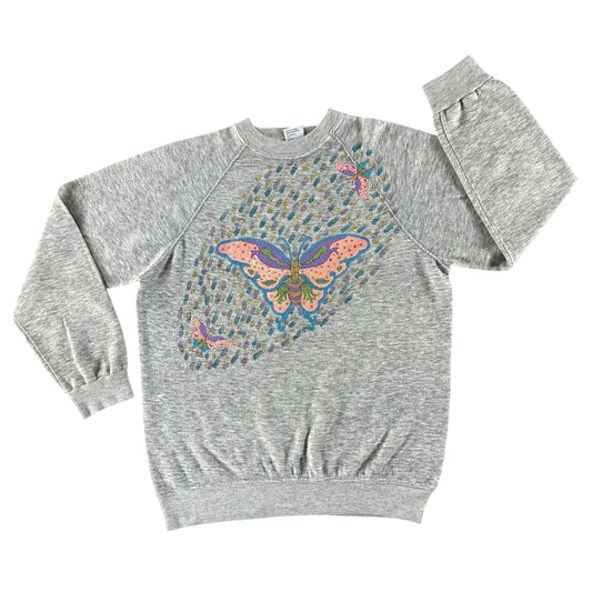 Vintage 1980s Butterfly Sweatshirt size Large