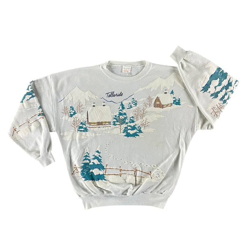 Vintage 1980s All Over Telluride Sweatshirt size OSFA