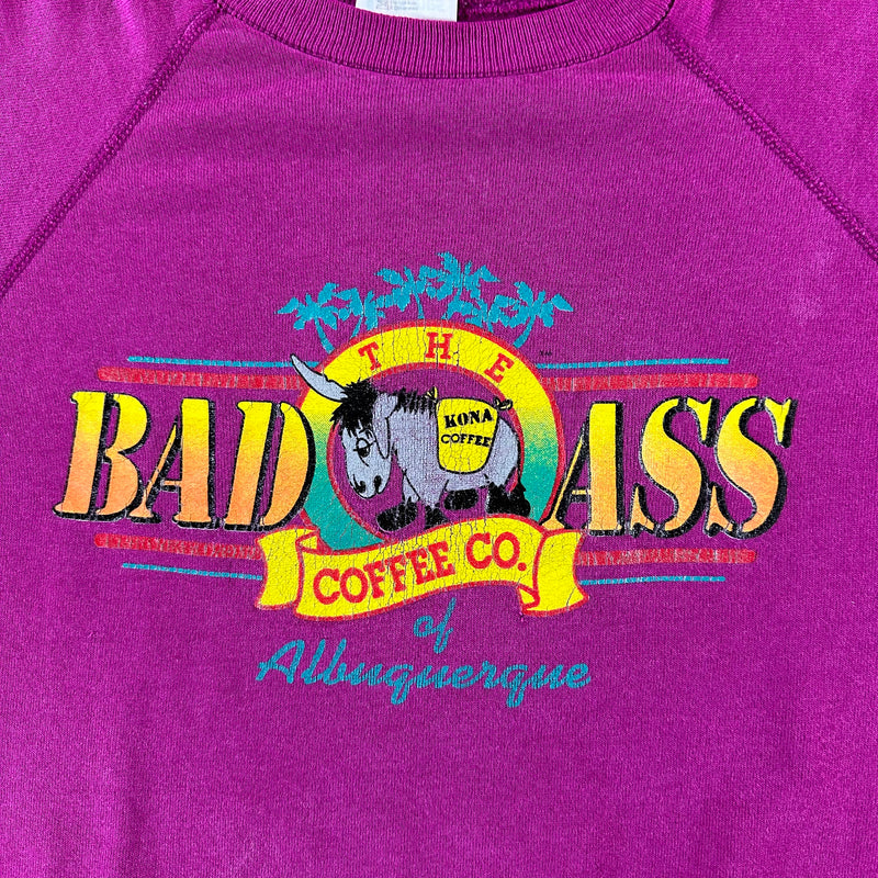 Vintage 1980s Bad Ass Coffee Sweatshirt size Medium