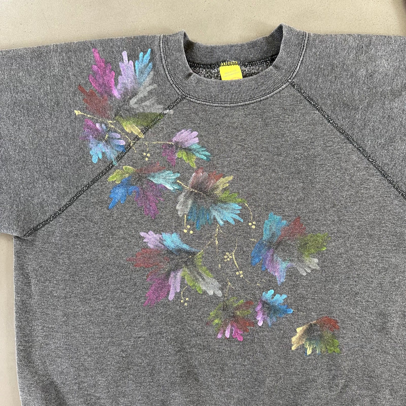 Vintage 1980s Flower Sweatshirt size Large