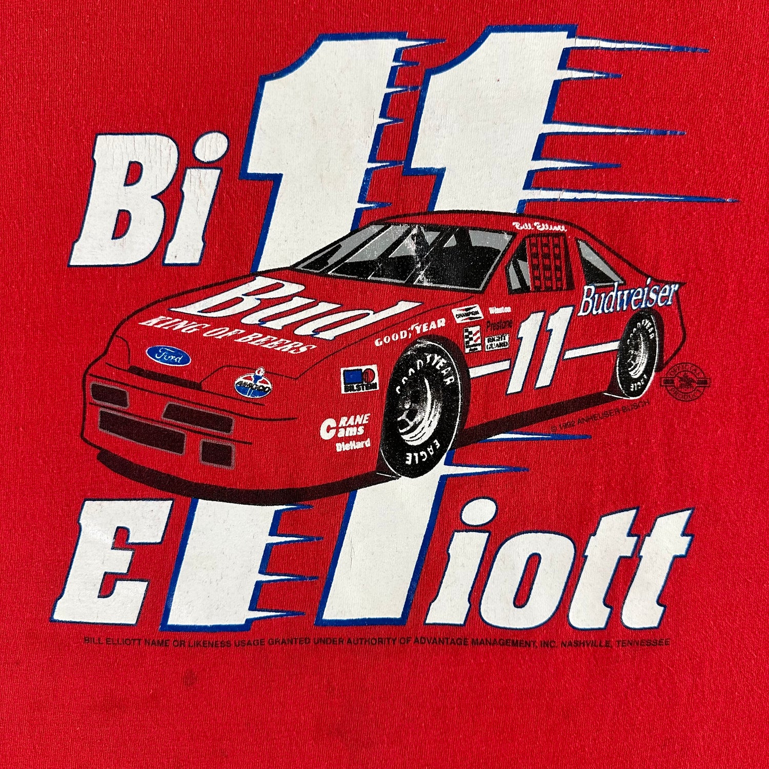 Vintage 1992 Bill Elliott T-shirt size Large