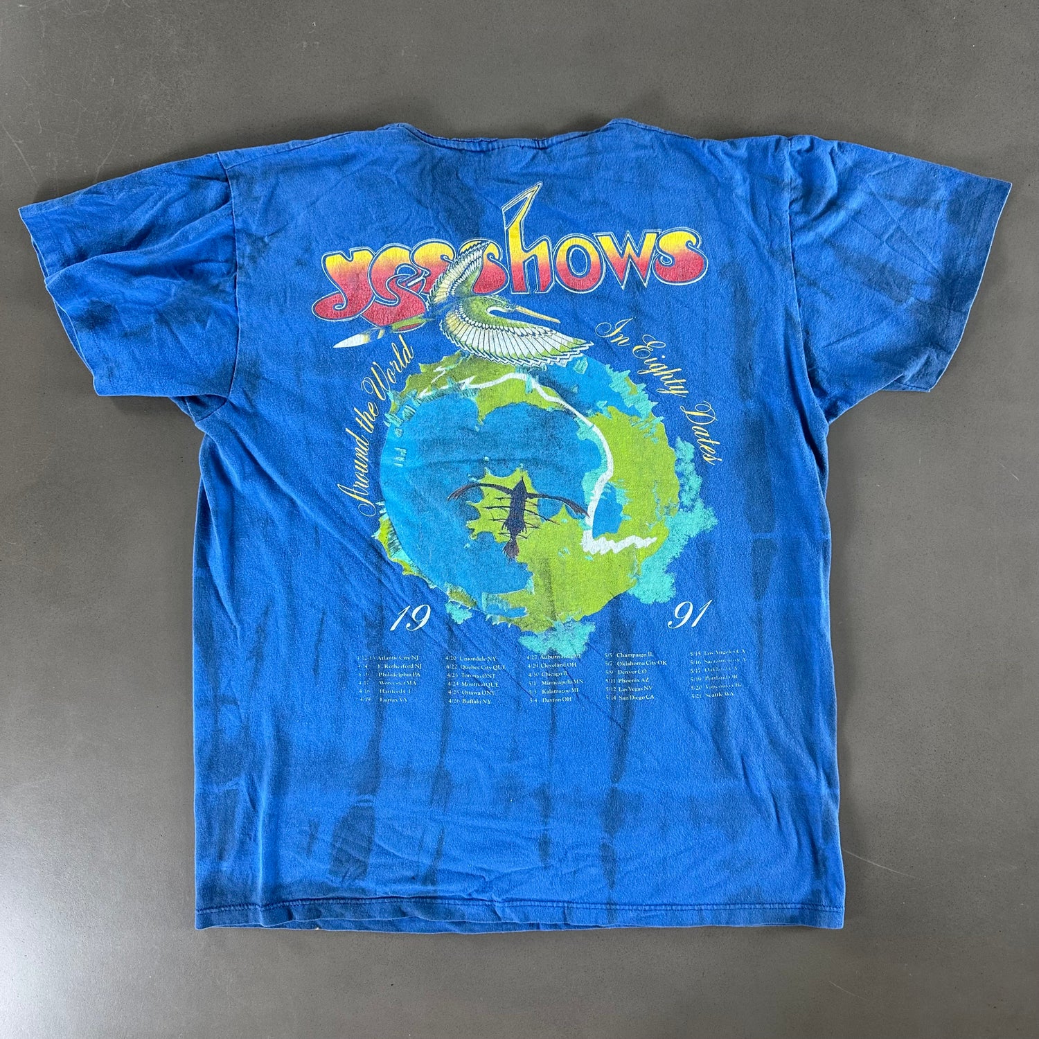 Vintage 1991 Yes T-shirt size XL