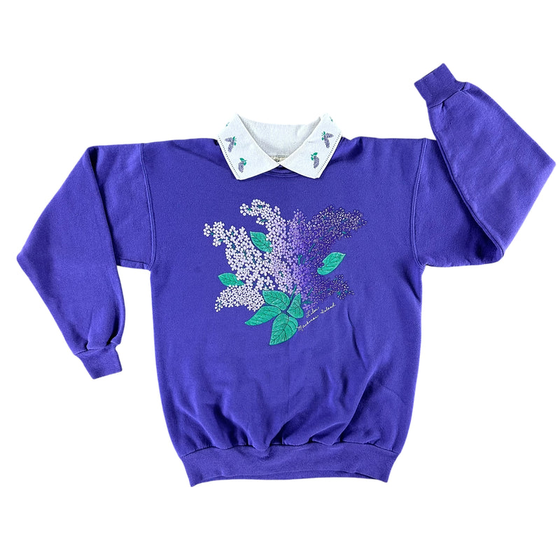 Vintage 1990s Flower Sweatshirt size Small