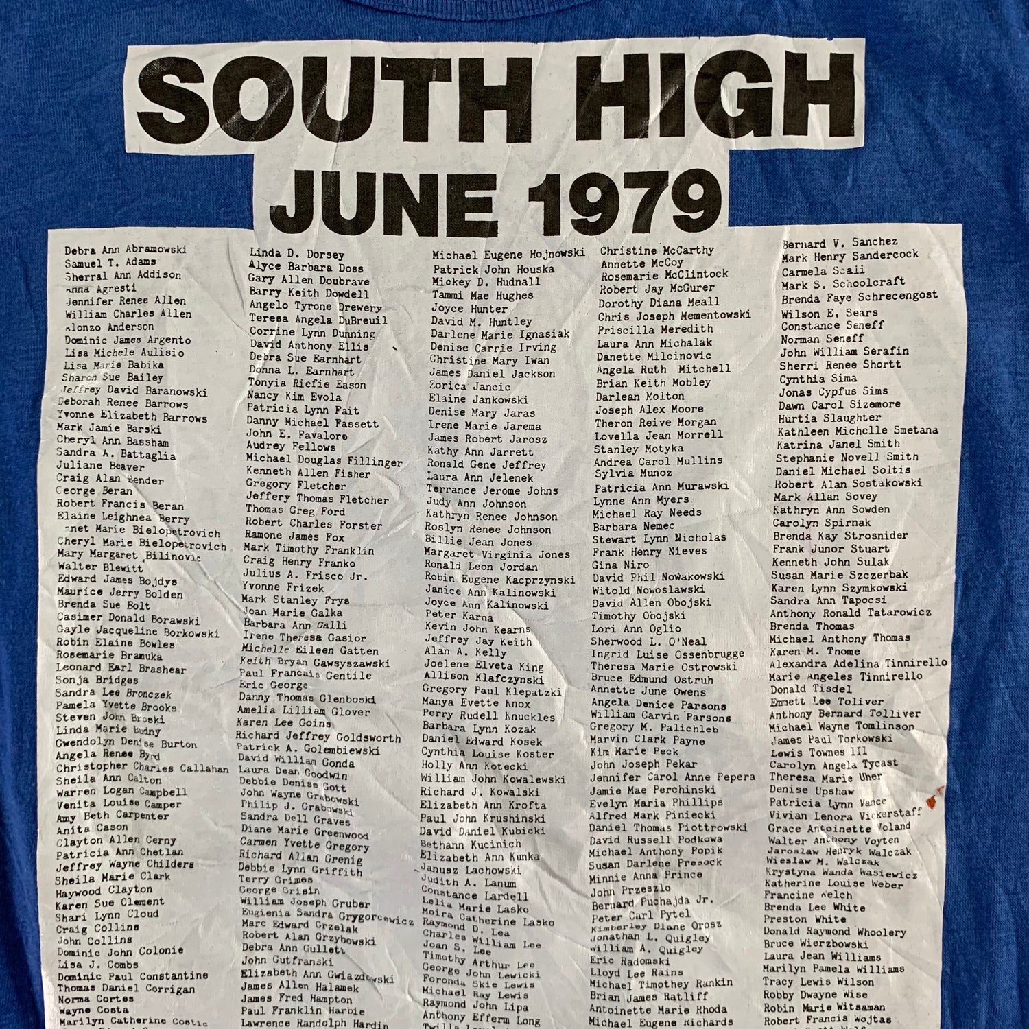 Vintage 1979 Senior Class Tee - Small